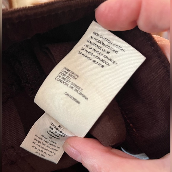 By Anthropologie: Pilcro high-rise cord velvet pants (ankle) size 25 NWT - Picture 9 of 10